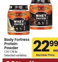 Albertsons Body Fortress Protein Powder - 1.74-1.78 lb. Selected varieties offer