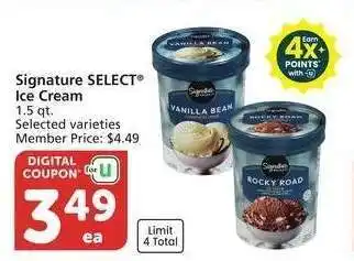 Albertsons Signature SELECT Ice Cream - 1.5 qt. Selected varieties Member Price: $4.49 offer