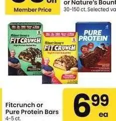 Albertsons Fitcrunch or Pure Protein Bars - 4-5 ct. Selected varieties offer