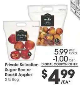Kroger Private Selection Sugar Bee or Rockit Apples offer