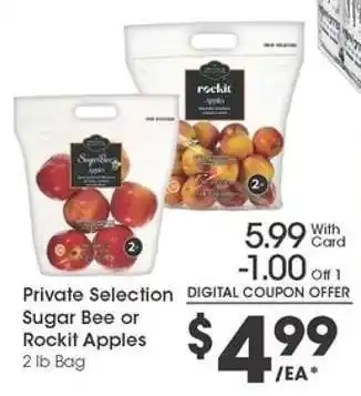 Kroger Private Selection Sugar Bee or Rockit Apples offer