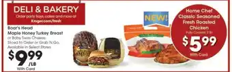 Kroger Boar's Head Maple Honey Turkey Breast or Baby Swiss Cheese offer
