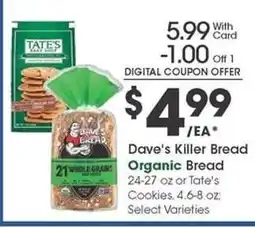 Kroger Dave's Killer Bread Organic Bread offer