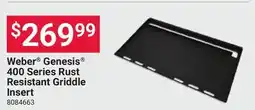 Ace Hardware Weber Genesis 400 Series Rust Resistant Griddle Insert offer
