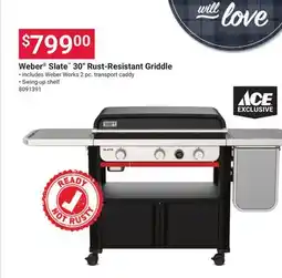 Ace Hardware Weber Slate 30 Rust-Resistant Griddle offer