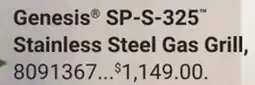 Ace Hardware Genesis SP-S-325 Stainless Steel Gas Grill offer