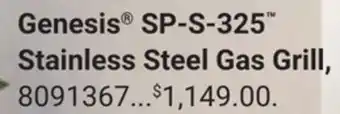 Ace Hardware Genesis SP-S-325 Stainless Steel Gas Grill offer