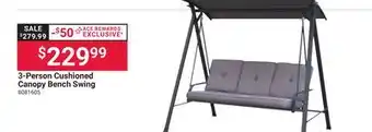 Ace Hardware 3-Person Cushioned Canopy Bench Swing offer