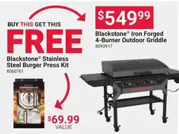 Ace Hardware Blackstone Iron Forged 4-Burner Outdoor Griddle offer