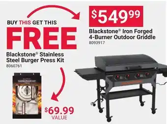 Ace Hardware Blackstone Iron Forged 4-Burner Outdoor Griddle offer