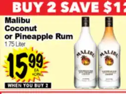 Superior Grocers Malibu Malibu Coconut Coconut or Pineapple Rum offer
