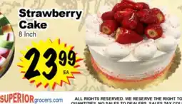 Superior Grocers Strawberry Cake offer