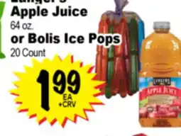 Superior Grocers Apple Juice 64 oz. or Bolis Ice Pops or Bolis Ice Pop20 Count offer