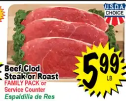 Superior Grocers Beef Clod Steak or Roast offer