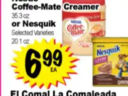 Superior Grocers Nestle Coffee-Mate Creamer 35.3 oz. or Nesquik 20.1 oz offer