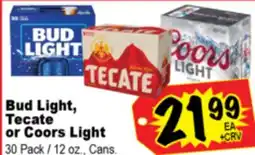 Superior Grocers Bud Light, Tecate or Coors Light offer