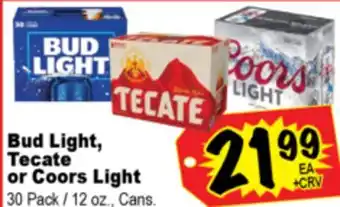 Superior Grocers Bud Light, Tecate or Coors Light offer