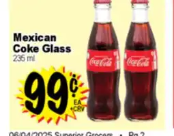 Superior Grocers Mexican Coke Glass offer