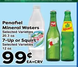 Superior Grocers Penafiel Mineral Waters 20.3 oz., 7-Up or Squirt 12 oz offer
