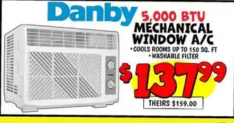 Ollie's Danby 5,000 BTU MECHANICAL WINDOW A/C offer
