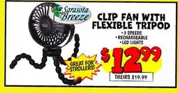 Ollie's Sarasota Breeze CLIP FAN WITH FLEXIBLE TRIPOD offer