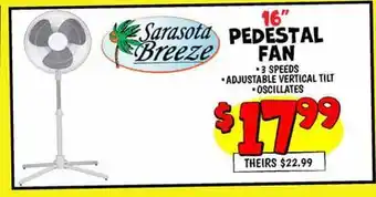 Ollie's Sarasota Breeze 16 PEDESTAL FAN offer