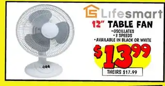 Ollie's Lifesmart 12 TABLE FAN offer