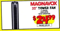 Ollie's MAGNAVOX 32 TOWER FAN offer
