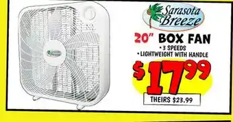 Ollie's Sarasota Breeze 20 BOX FAN offer