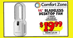 Ollie's Comfort Zone 14 BLADELESS DESKTOP FAN offer