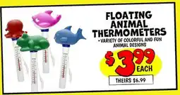 Ollie's FLOATING ANIMAL THERMOMETERS offer