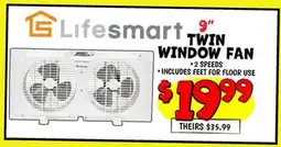 Ollie's Lifesmart 9 TWIN WINDOW FAN offer