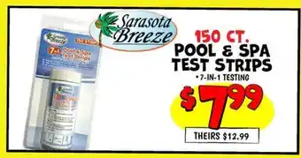 Ollie's Sarasota Breeze 150 ст. POOL & SPA TEST STRIPS offer