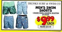 Ollie's TRUNKS SURF & SWIM CO MEN'S SWIM SHORTS offer