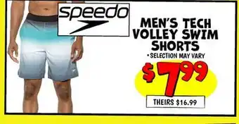Ollie's Speedo MEN'S TECH VOLLEY SWIM SHORTS offer