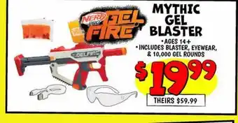 Ollie's NERF MYTHIC GEL BLASTER offer