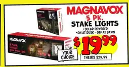 Ollie's MAGNAVOX 5 PK. STAKE LIGHTS offer