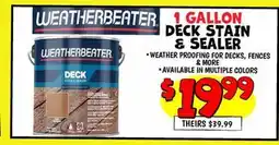 Ollie's 1 GALLON DECK STAIN & SEALER offer