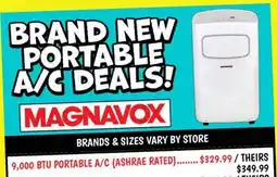 Ollie's MAGNAVOX 9,000 BTU PORTABLE A/C offer