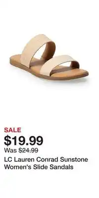 Kohl's LC Lauren Conrad Sunstone Women's Slide Sandals offer