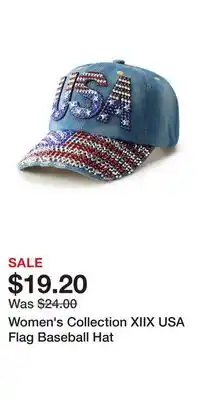 Kohl's Women's Collection XIIX USA Flag Baseball Hat offer