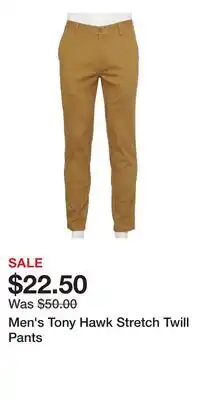 Kohl's Men's Tony Hawk Stretch Twill Pants offer