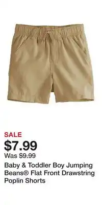 Kohl's Baby & Toddler Boy Jumping Beans Flat Front Drawstring Poplin Shorts offer