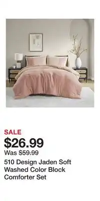 Kohl's 510 Design Jaden Soft Washed Color Block Comforter Set offer