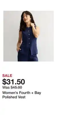 Kohl's Women's Fourth + Bay Polished Vest offer