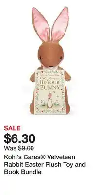 Kohl's Kohl's Cares Velveteen Rabbit Easter Plush Toy and Book Bundle offer
