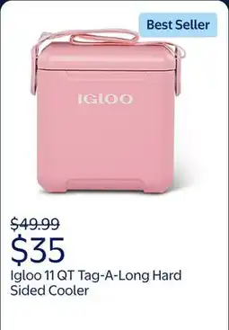 Walmart Igloo 11 QT Tag-A-Long Hard Sided Cooler, Pink offer