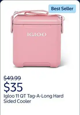 Walmart Igloo 11 QT Tag-A-Long Hard Sided Cooler, Pink offer