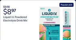 Walmart Liquid I.V. Rainbow Sherbet Sugar-Free Hydration Multiplier Powdered Electrolyte Drink Mix offer