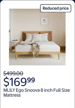Walmart MLILY Ego Snoova 8 inch Full Size Mattress, Cooling Gel Memory Foam Mattress in a Box, Medium offer